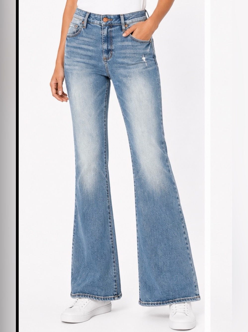 Sneak Peek Light Blue Flare Jeans
